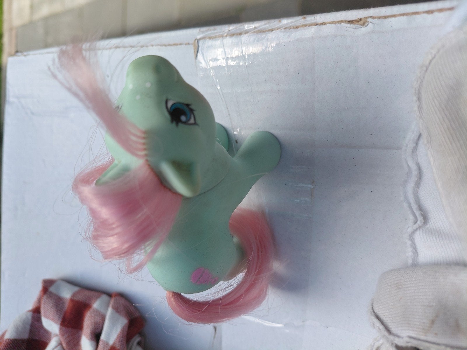 Vintage Retro Oude Jaren '80 My Little Pony - Groen met Roze, Ophalen of Verzenden, Gebruikt