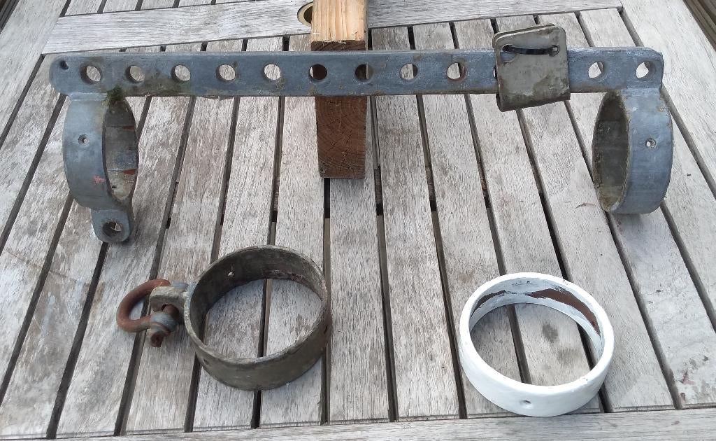 Onderlijkstrekker en giekringen voor een Platbodem, Ophalen of Verzenden, Gebruikt, Tuigage en Masten, Zeilboot
