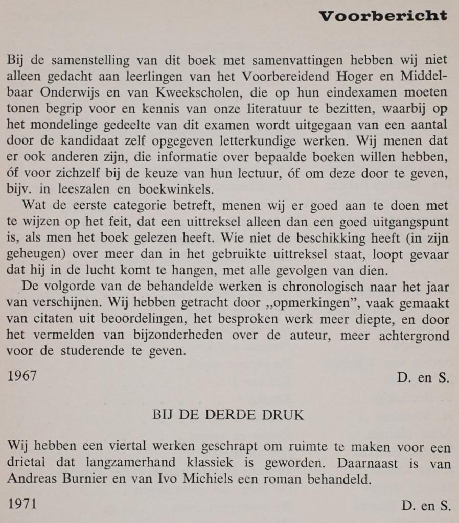 Boeken uit onze eeuw (1971), Verzenden, Gelezen, Nederland