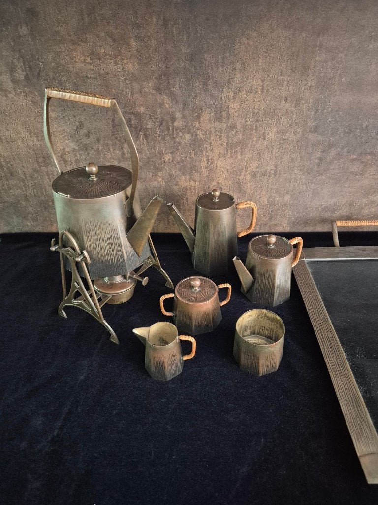Art Deco - Koffieservies - Theeservies - Keurmerk - Metaal, Ophalen of Verzenden