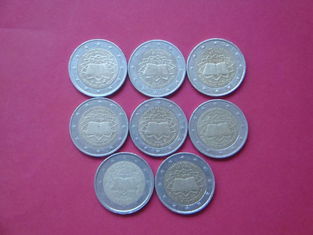Verdrag van Rome setje 2 Euromunten 2007., Verzenden, Overige landen, 2 euro, Setje