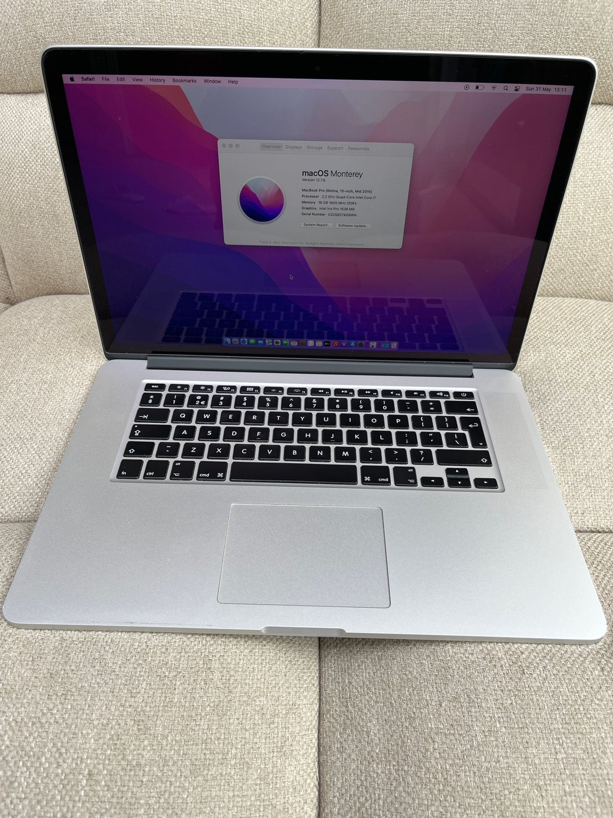 MacBook Pro 15-inch - i7- 16GB - 500GB SSD, 2 tot 3 Ghz, Zo goed als nieuw, Onbekend, 16 GB
