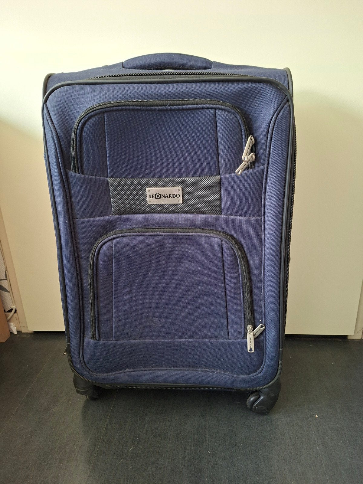 Leonardo Koffer Donkerblauw, Ophalen, Gebruikt, Blauw