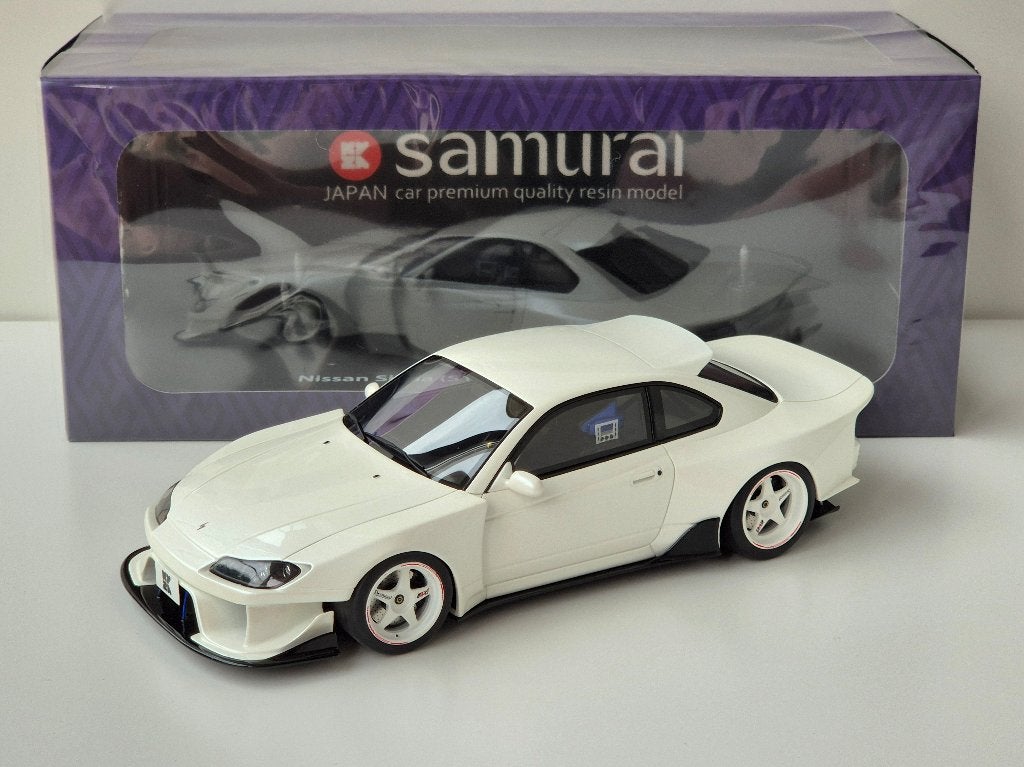 1:18 Kyosho Nissan Silvia S15 Khyzyl Saleem 2002 Wit, Ophalen of Verzenden, Zo goed als nieuw, Auto, Kyosho