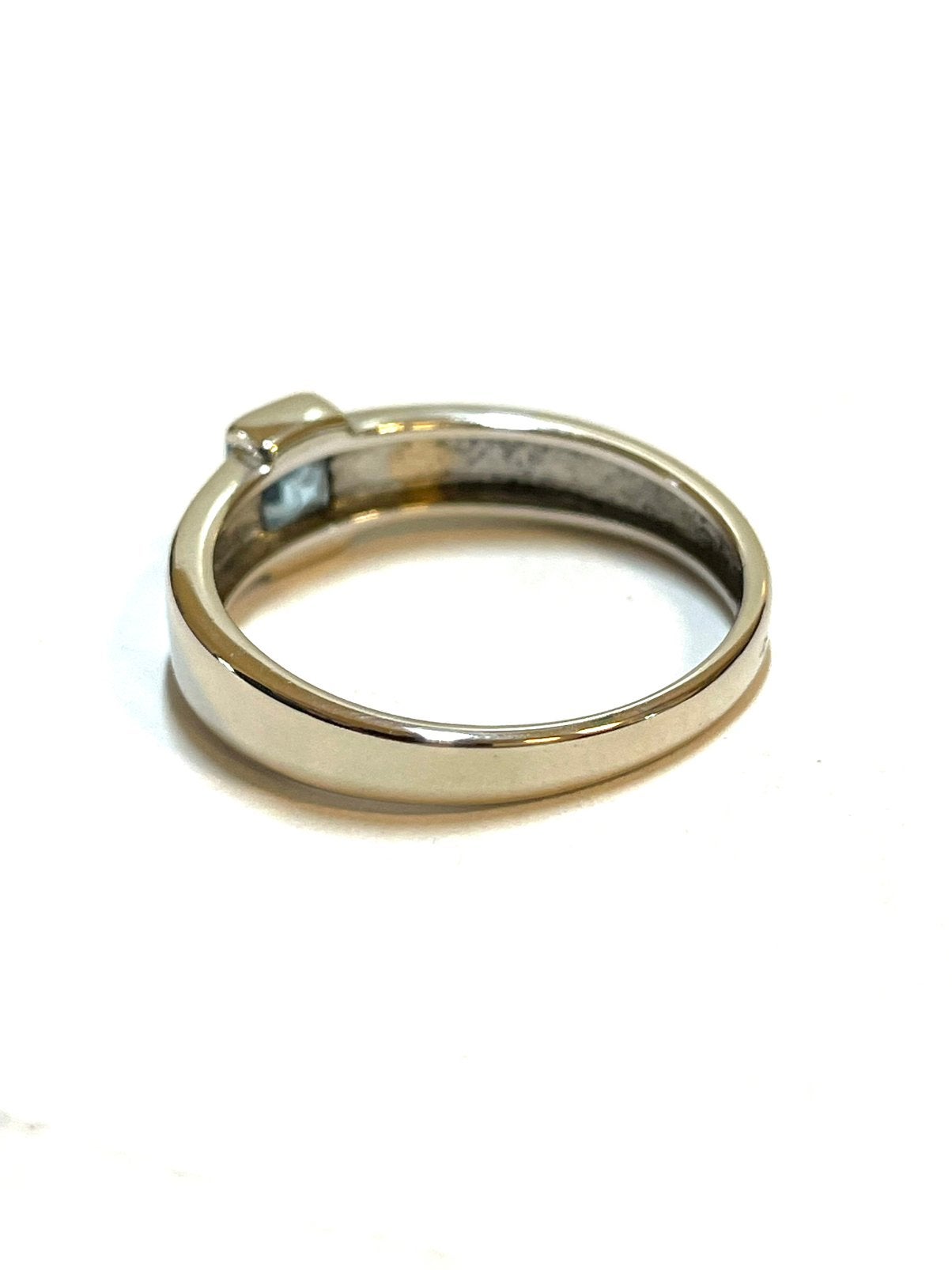14k witgouden ring met een topaas, -, -, Ophalen of Verzenden, Zo goed als nieuw