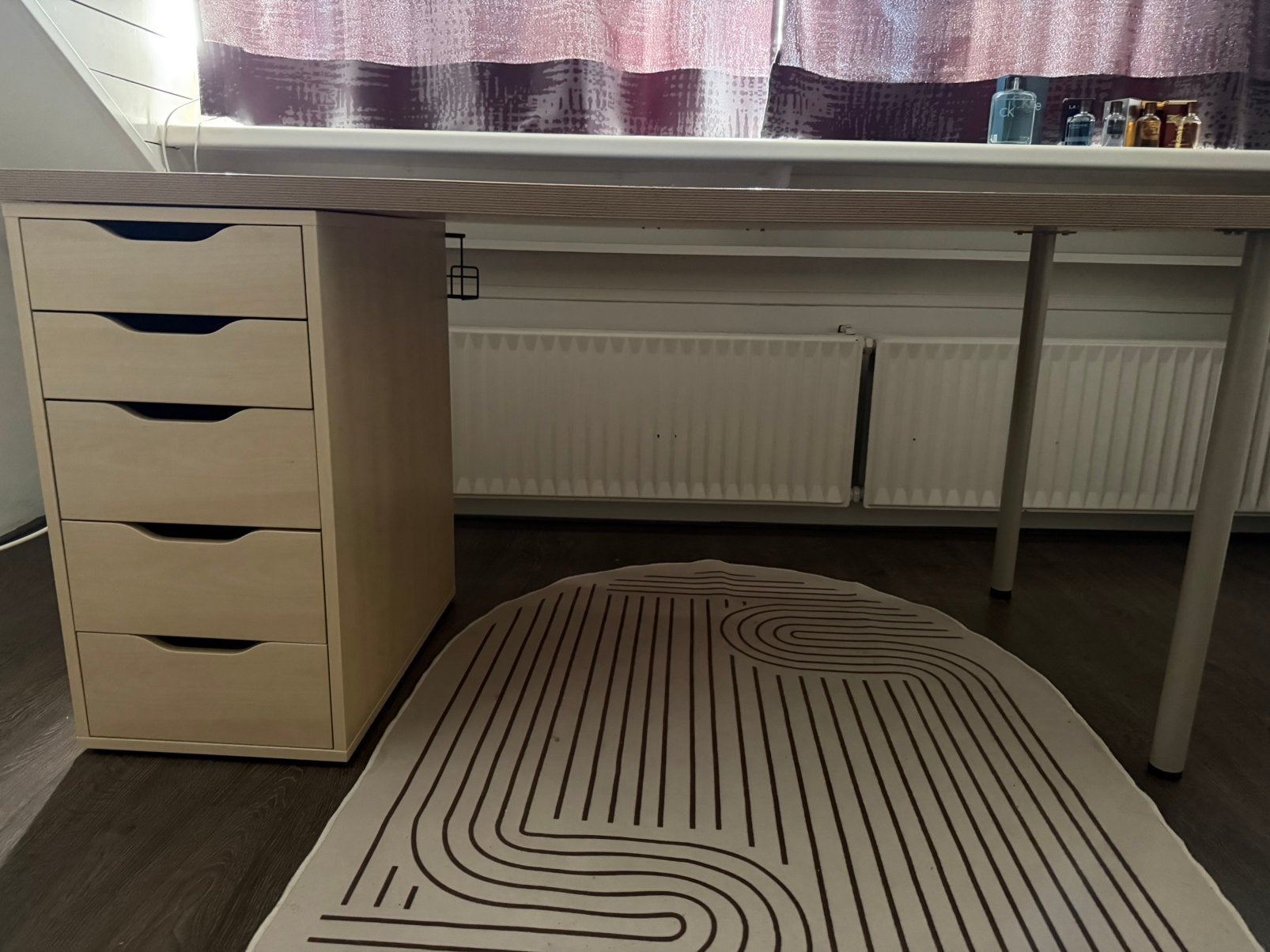 IKEA ALEX Ladenblok berkeneffect met Bureaublad en Poten, Huis en Inrichting, Ophalen, Zo goed als nieuw