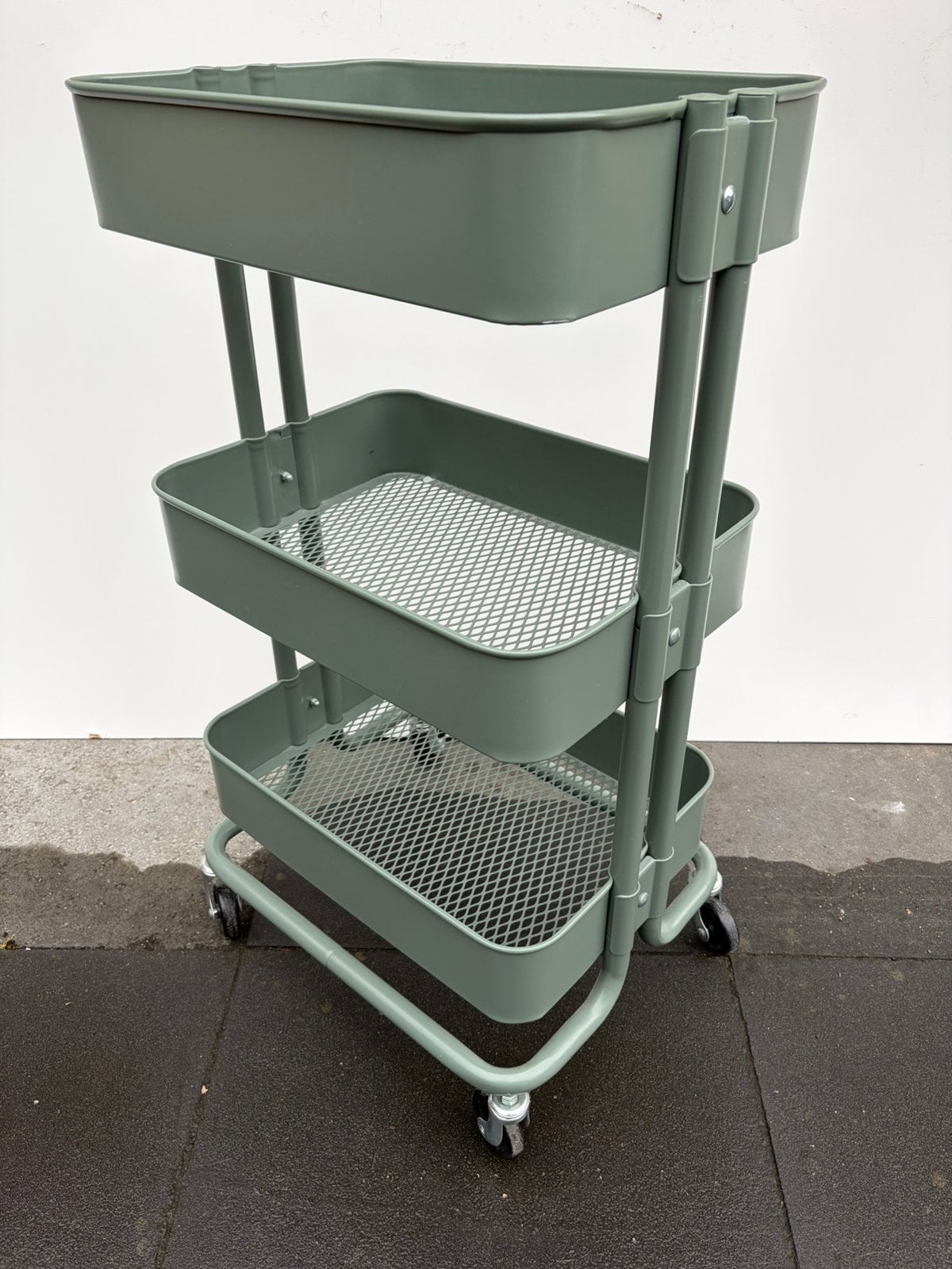 Ikea RÅSKOG roltafel/trolley, grijsgroen, Ophalen, Gebruikt, Trolley, Metaal