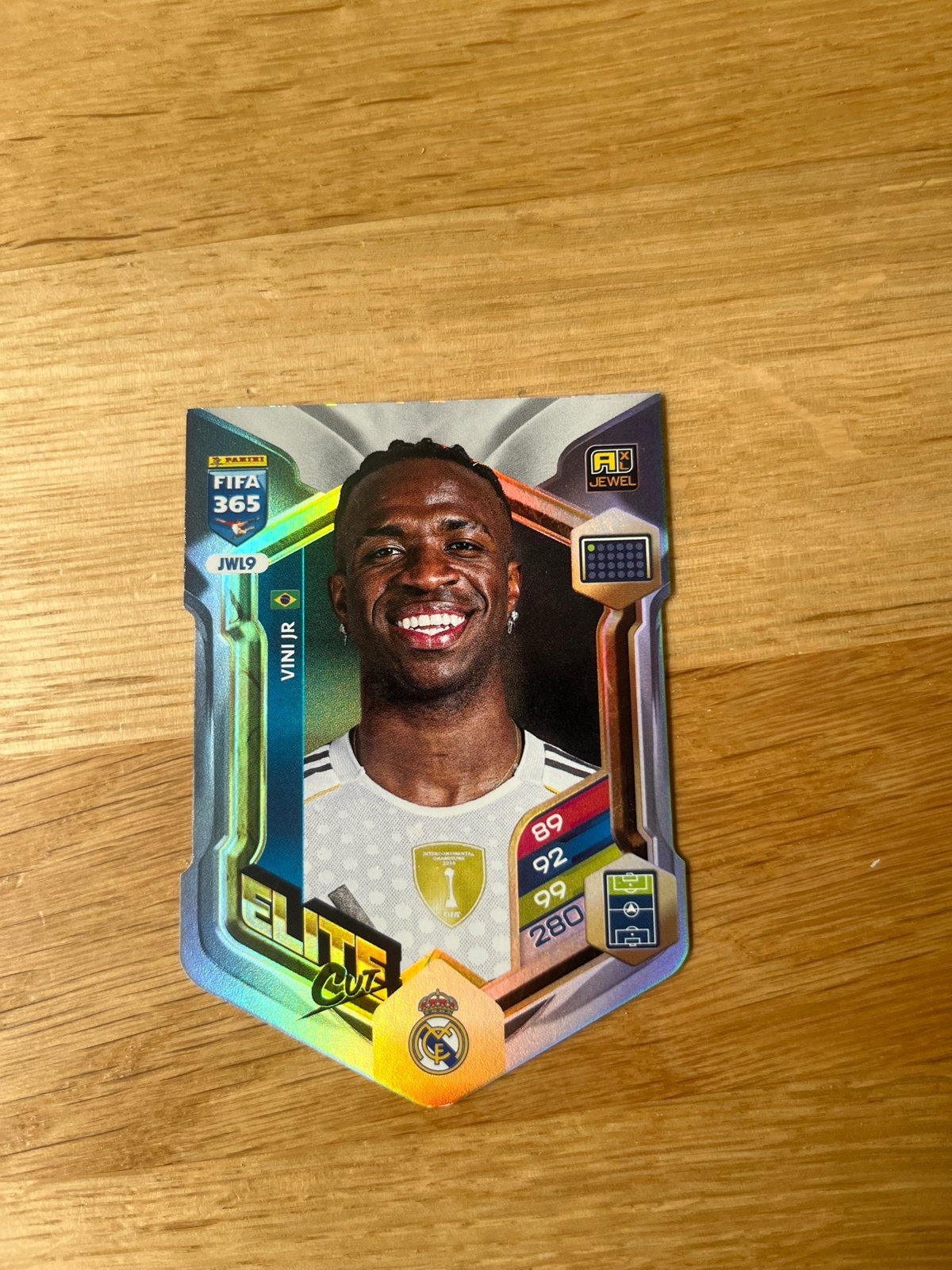Panini FIFA 365 Adrenalyn XL Vinicius Jr. Elite Card, Ophalen of Verzenden, Gebruikt, Buitenlandse clubs, Spelerskaart