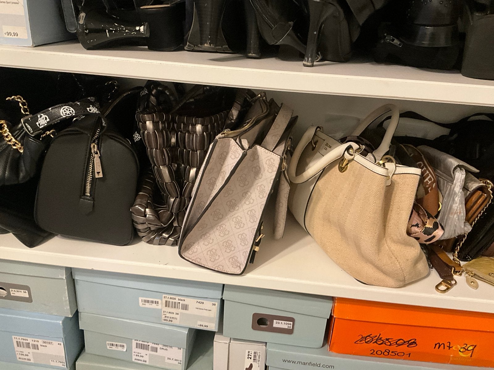 Diverse collectie handtassen en schoudertassen, Ophalen of Verzenden, Gebruikt, Overige kleuren, Overige typen