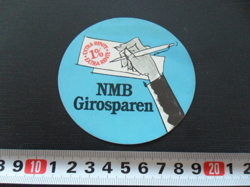sticker NMB girosparen, Ophalen, Zo goed als nieuw