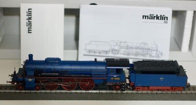 Märklin 39021 stoomlocomotief IVh Baden Blauw MFX/sound, Wisselstroom, Locomotief, Ophalen of Verzenden, Zo goed als nieuw