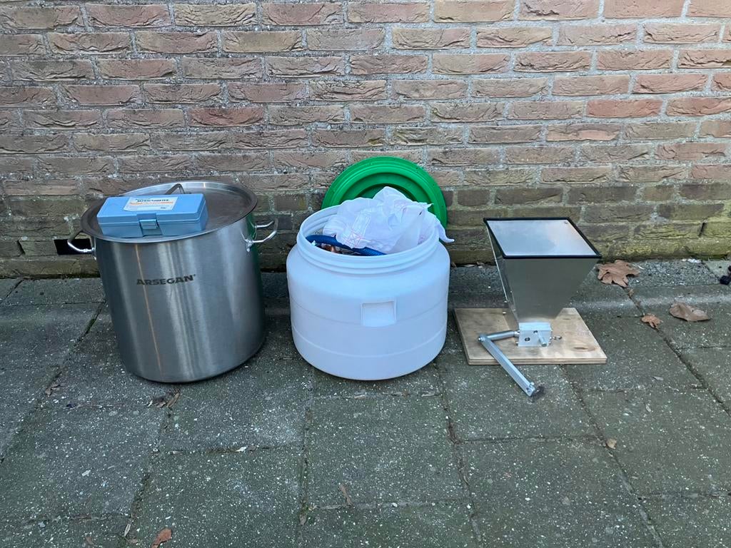 Bierbrouwset 35 liter, Ophalen, Gebruikt