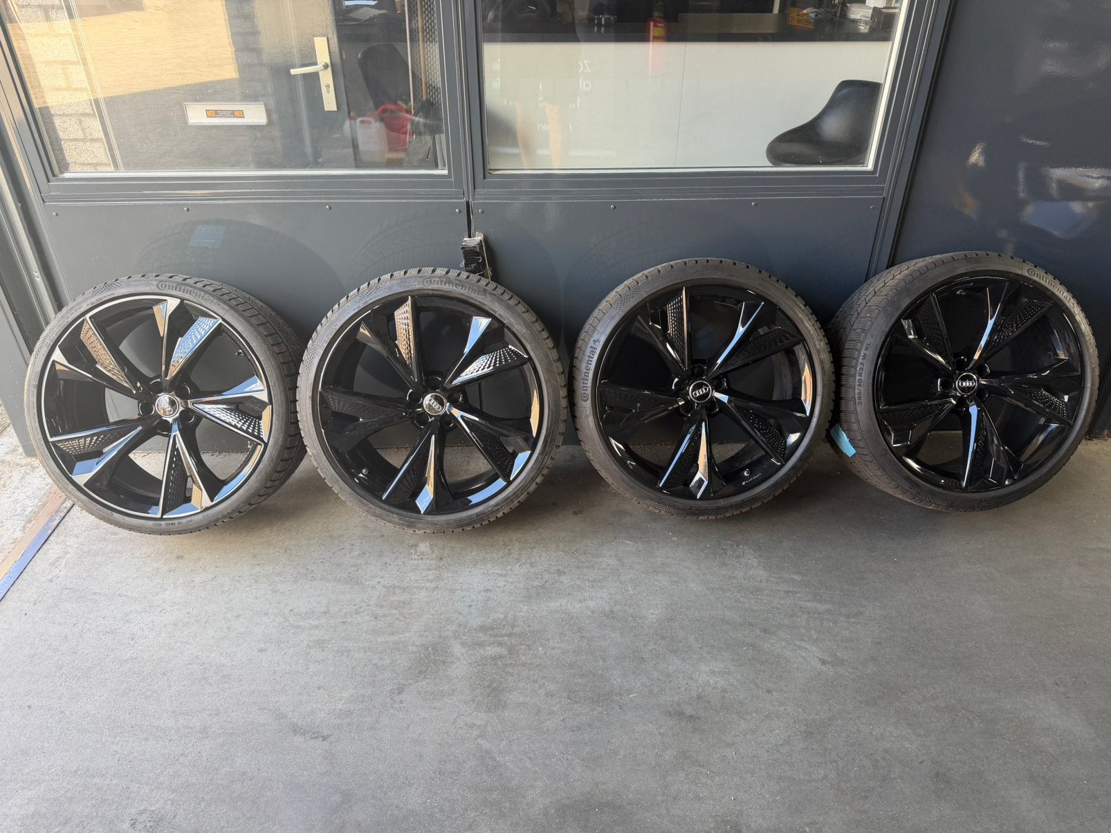 Audi RS6 velgen 22 inch met winterbanden, Ophalen, 285 mm, Banden en Velgen, Overige maten