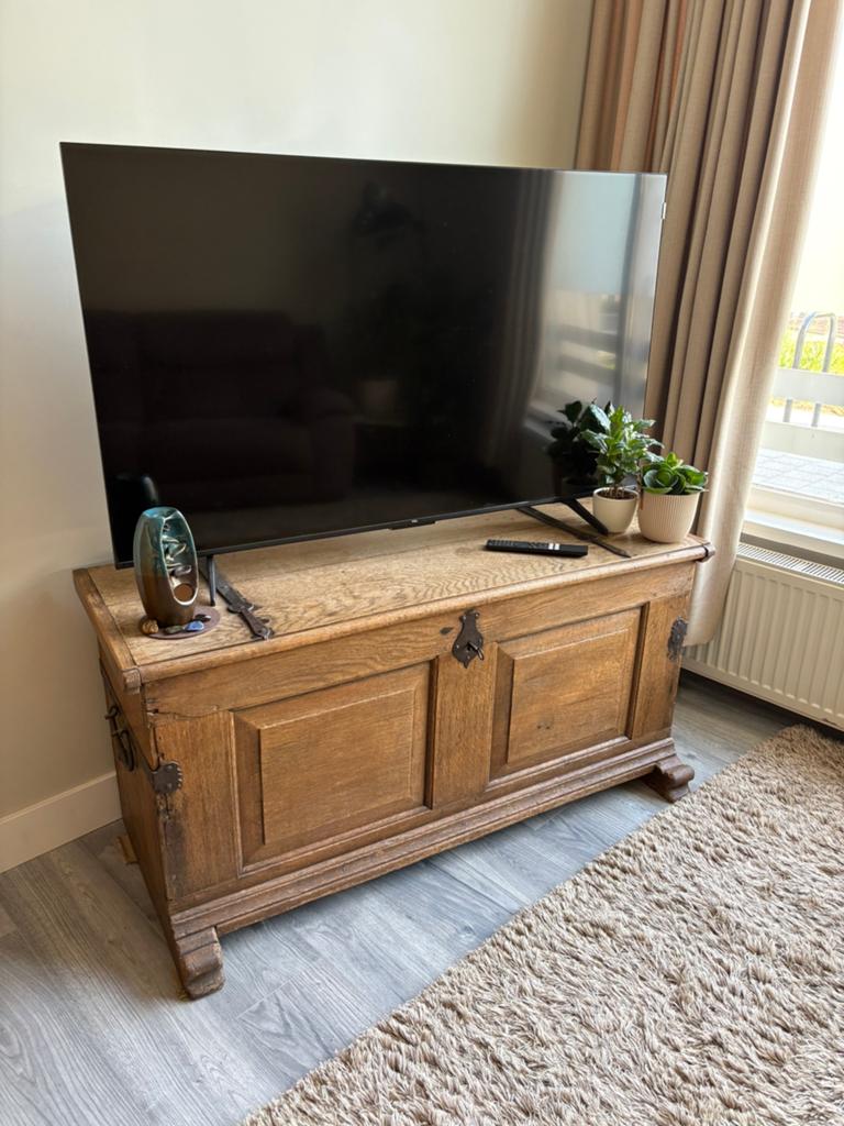 Eiken kist, scheepskist, dekenkist, opbergkist, Huis en Inrichting, Woonaccessoires | Kisten, Ophalen, Minder dan 50 cm, Gebruikt