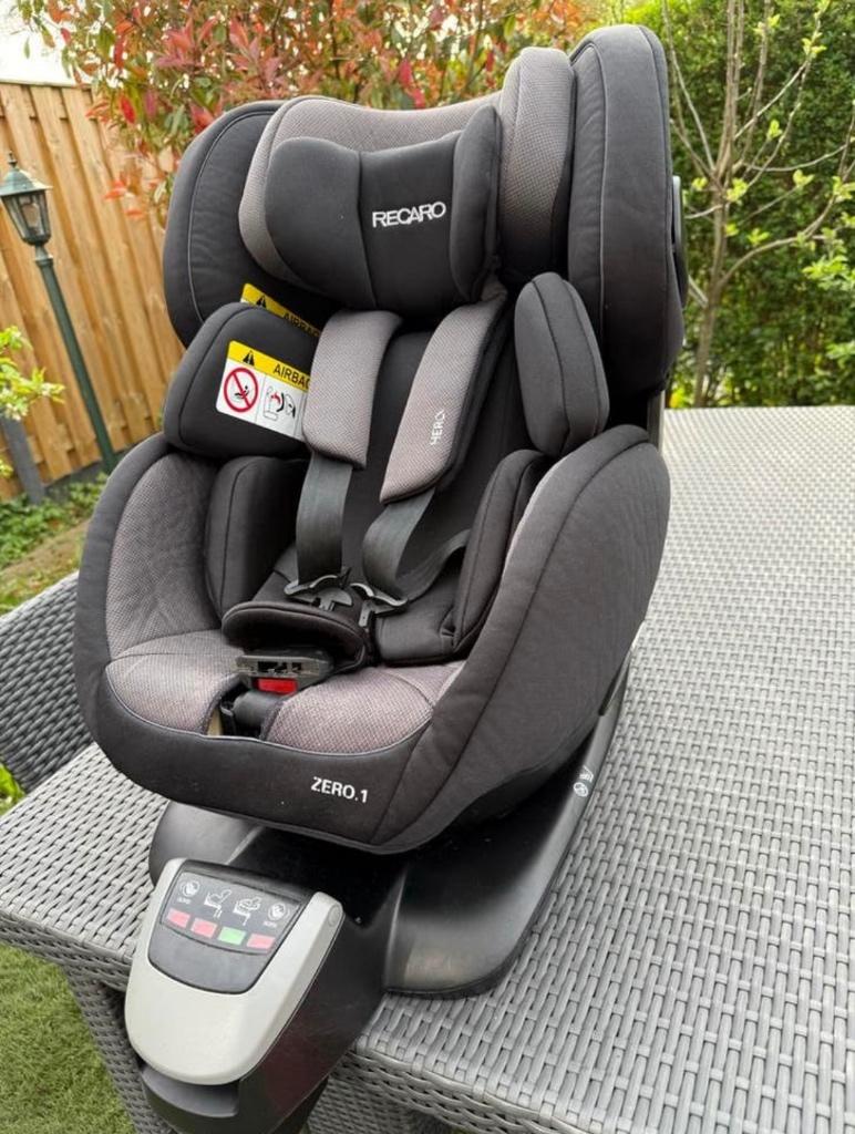 Recaro Zero.1 i-Size autostoel 360, Verstelbare rugleuning, Zo goed als nieuw, 9 t/m 36 kg, Isofix