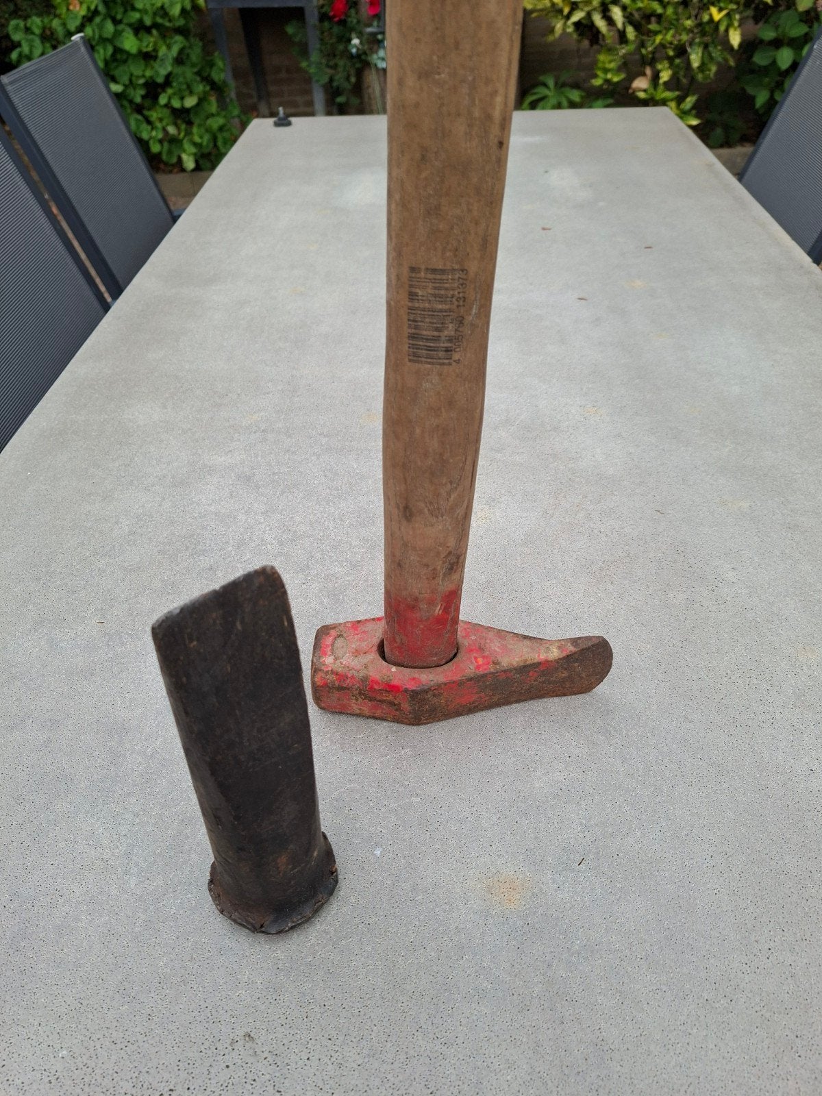 kloofbijl en kloofwig, Tuin en Terras, Hand-tuingereedschap, Ophalen of Verzenden, Gebruikt