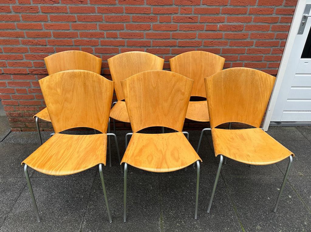 Fredericia Temba 3270 stoelen (6x) - Nanna Ditzel, Huis en Inrichting, Ophalen, Gebruikt, Overige kleuren, Vijf, Zes of meer stoelen