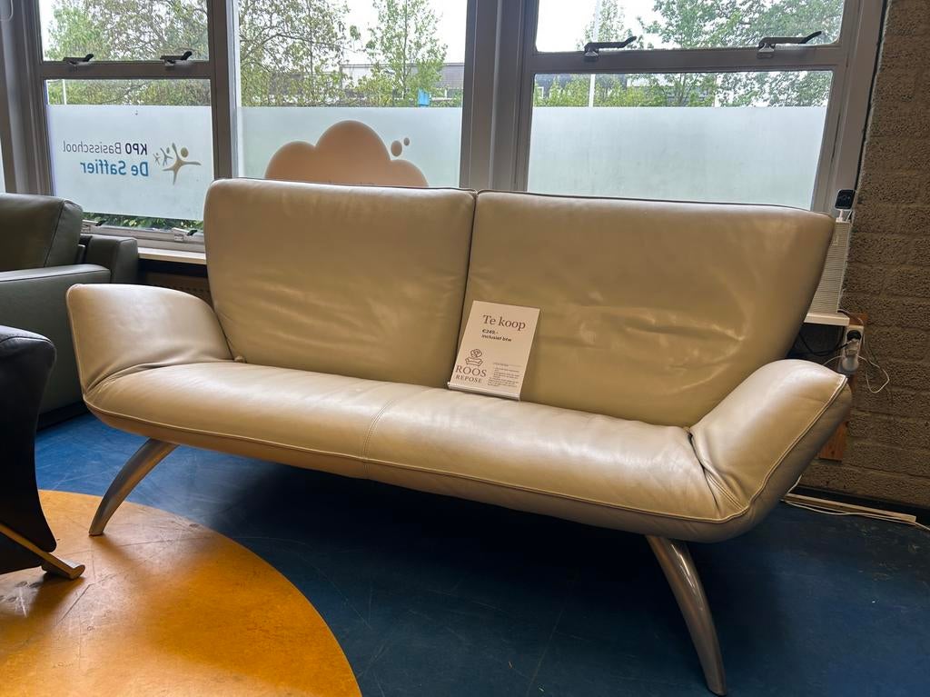 Luxe Leolux Beige Tango bank, 125 cm of meer, Leolux Excellent, Ophalen of Verzenden, Zo goed als nieuw