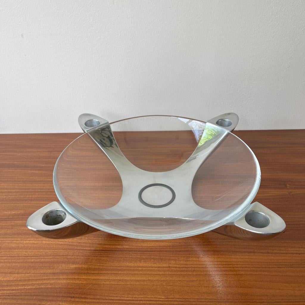Deens design Explore line Stelton kandelaar met schaal, Gebruikt, Overige kleuren, Ophalen of Verzenden, Holmegaard