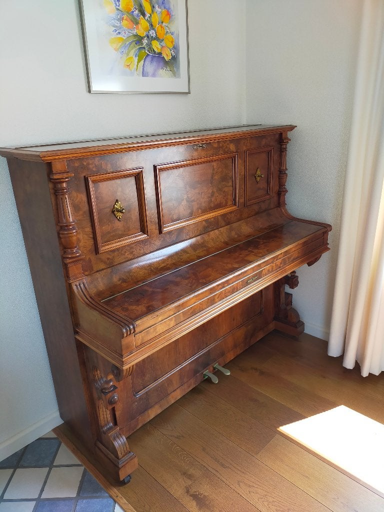 mooie Trautwein piano, Ophalen, Gebruikt, Bruin, Piano