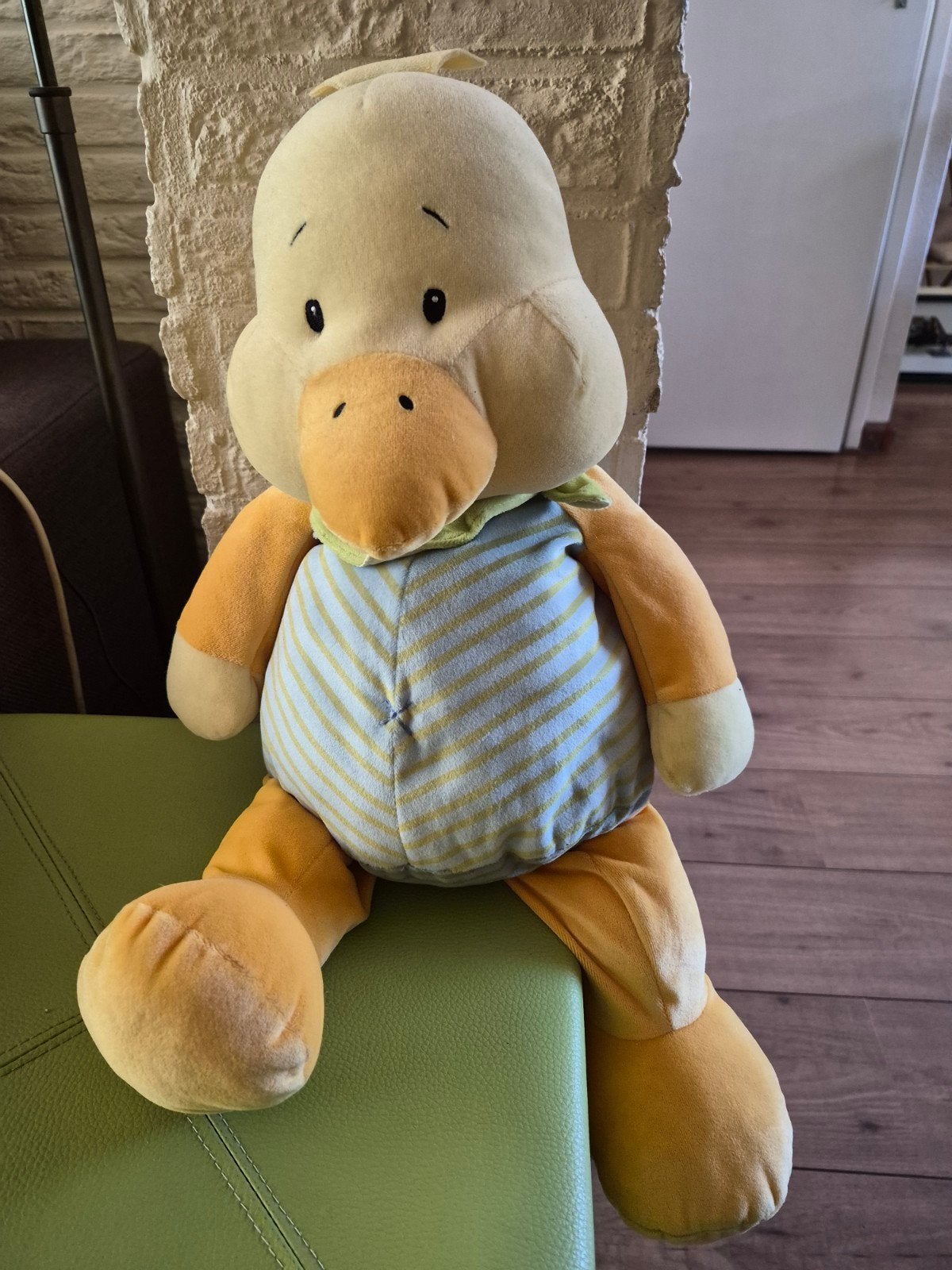 Evora grote knuffel eend., Ophalen of Verzenden, Zo goed als nieuw, Eend
