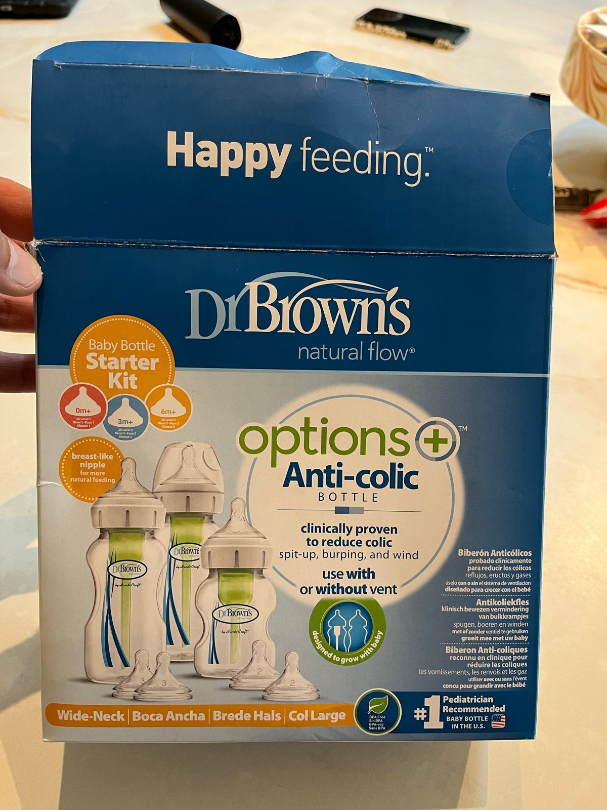 Dr. Brown's Options+ Anti-Colic Babyfles Starter Kit, Ophalen of Verzenden, Nieuw, Babyfles, Dr. Brown's