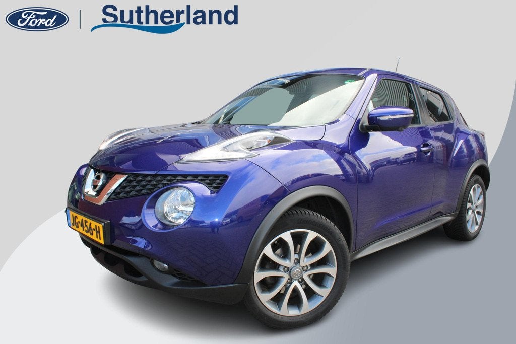 Nissan Juke 1.2 DIG-T S/S Tekna | Trekhaak | Lederen Bekledi, 639 kg, Blauw, 116 pk, Bedrijf