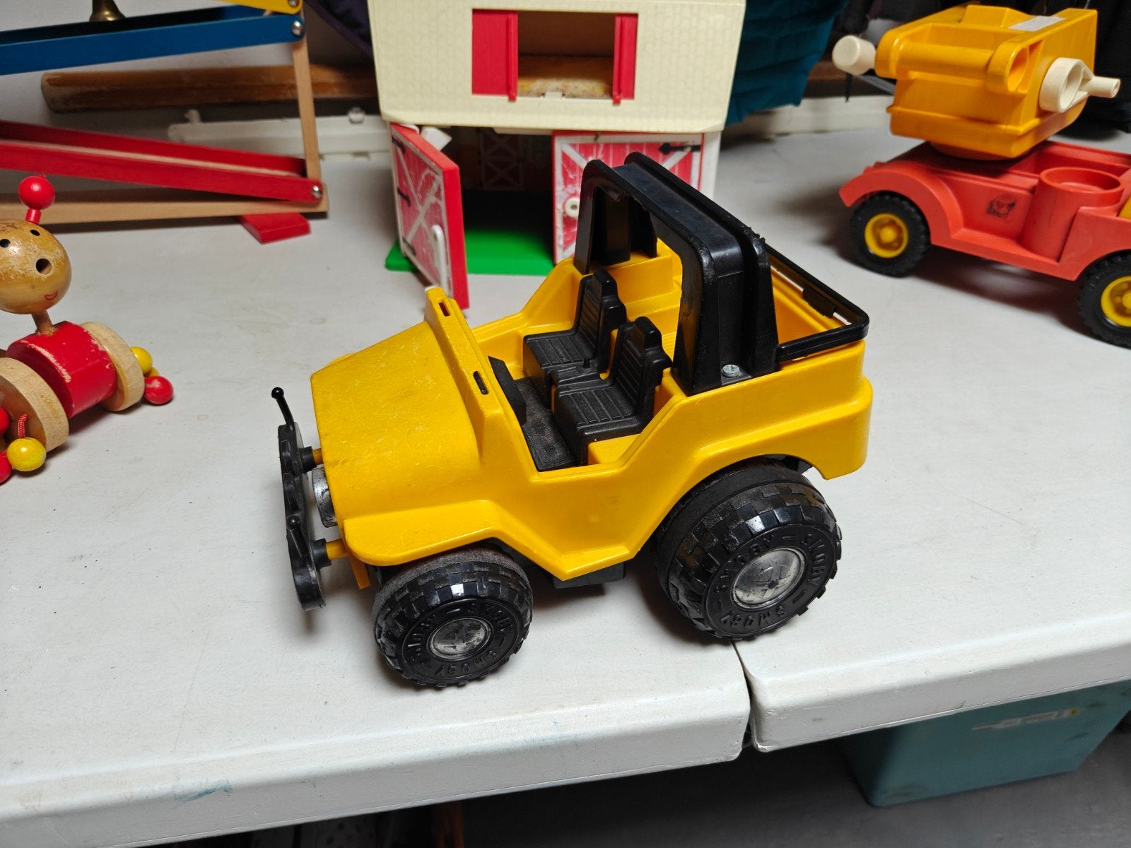 Speelgoed Set: Fisher-Price, Houten Baan en Meer, Ophalen, Gebruikt, Jongen of Meisje