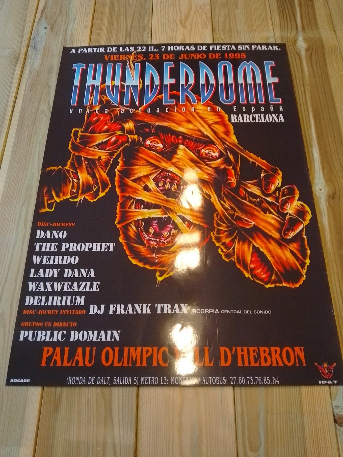 Thunderdome IX on tour Barcelona hardcore gabber ID&T, Verzamelen, Posters, Zo goed als nieuw, Ophalen of Verzenden