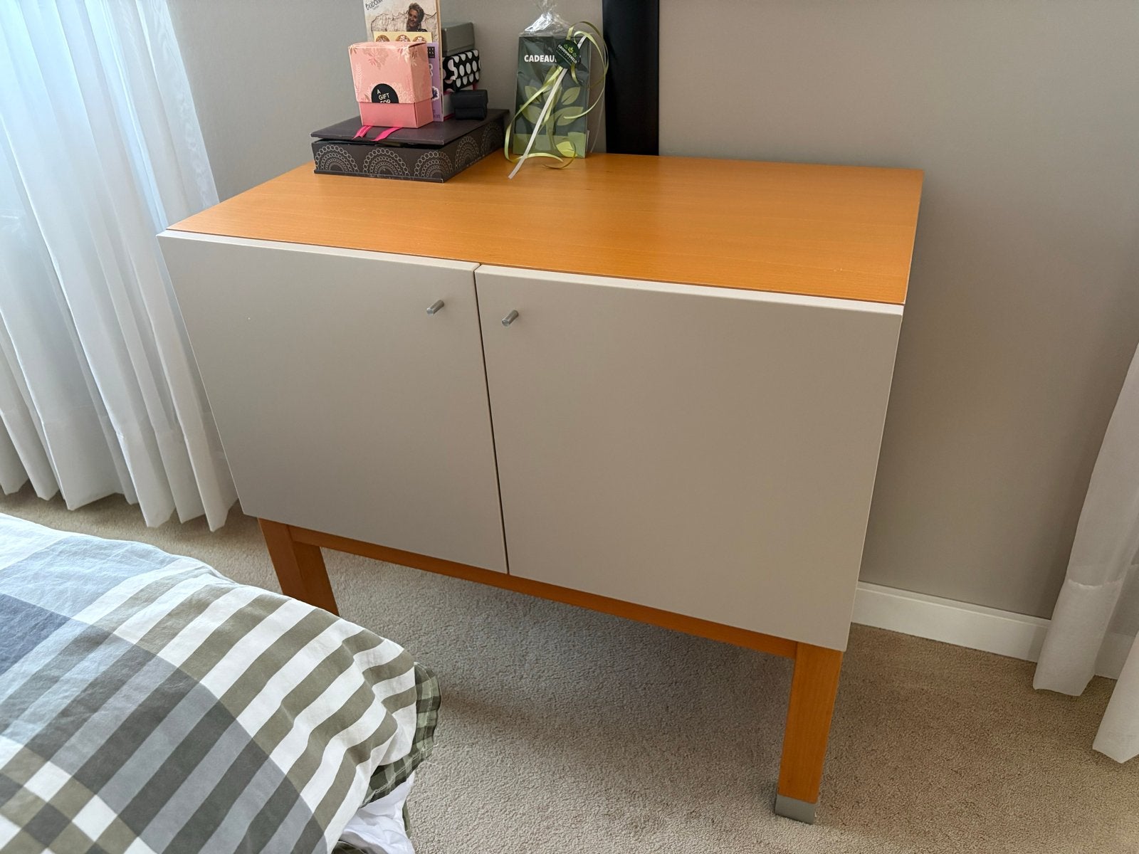 2 Nachtkastjes en comodekastje, Ophalen, Gebruikt, 55 tot 70 cm, 65 cm of meer