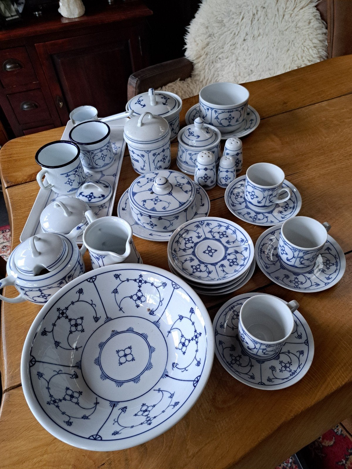 Prachtig Delfts Blauw Servies - Compleet Set, Antiek en Kunst, Ophalen
