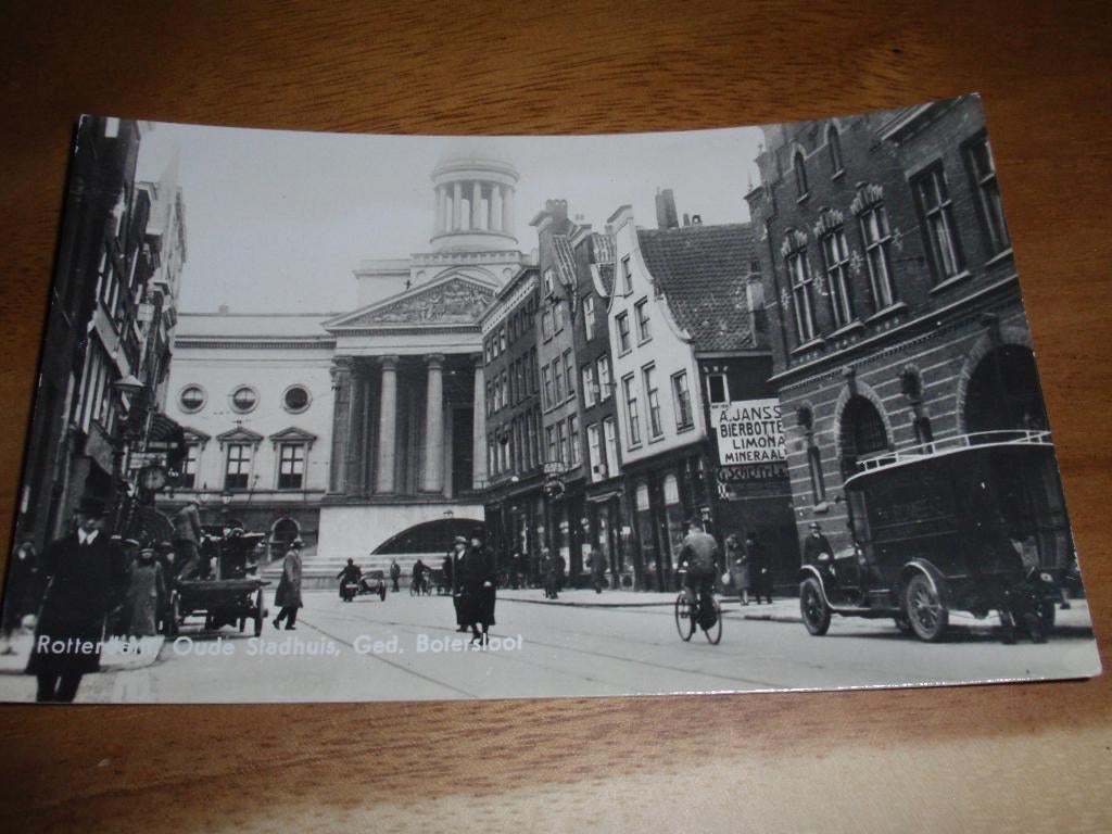 Rotterdam Oude Stadhuis Gedempte Botersloot Straatbeeld, Verzenden, 1940 tot 1960, Ongelopen, Zuid-Holland