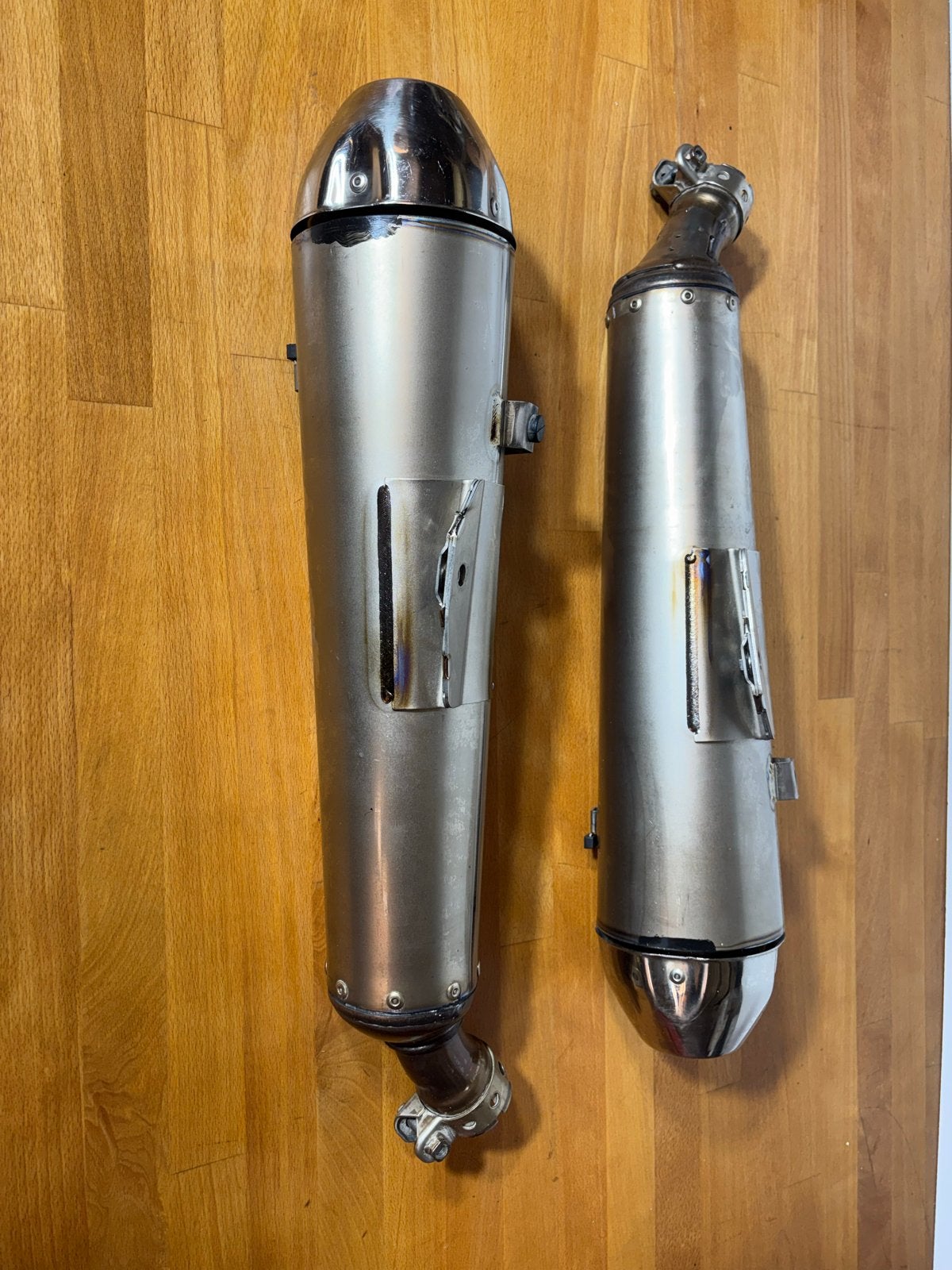 Originele uitlaten Yamaha MT-01, Motoren, Ophalen of Verzenden, Gebruikt