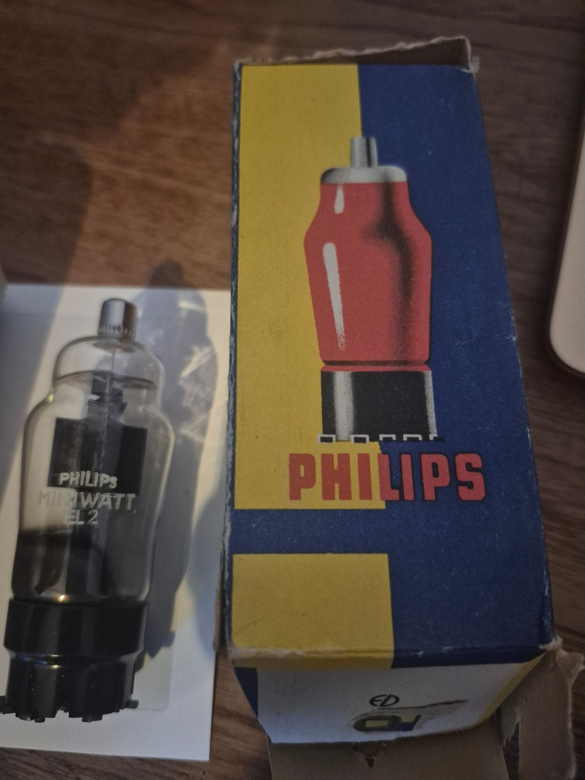 Philips Miniwatt EL2 NOS buis - Ontwerp Cassandre, Ophalen of Verzenden
