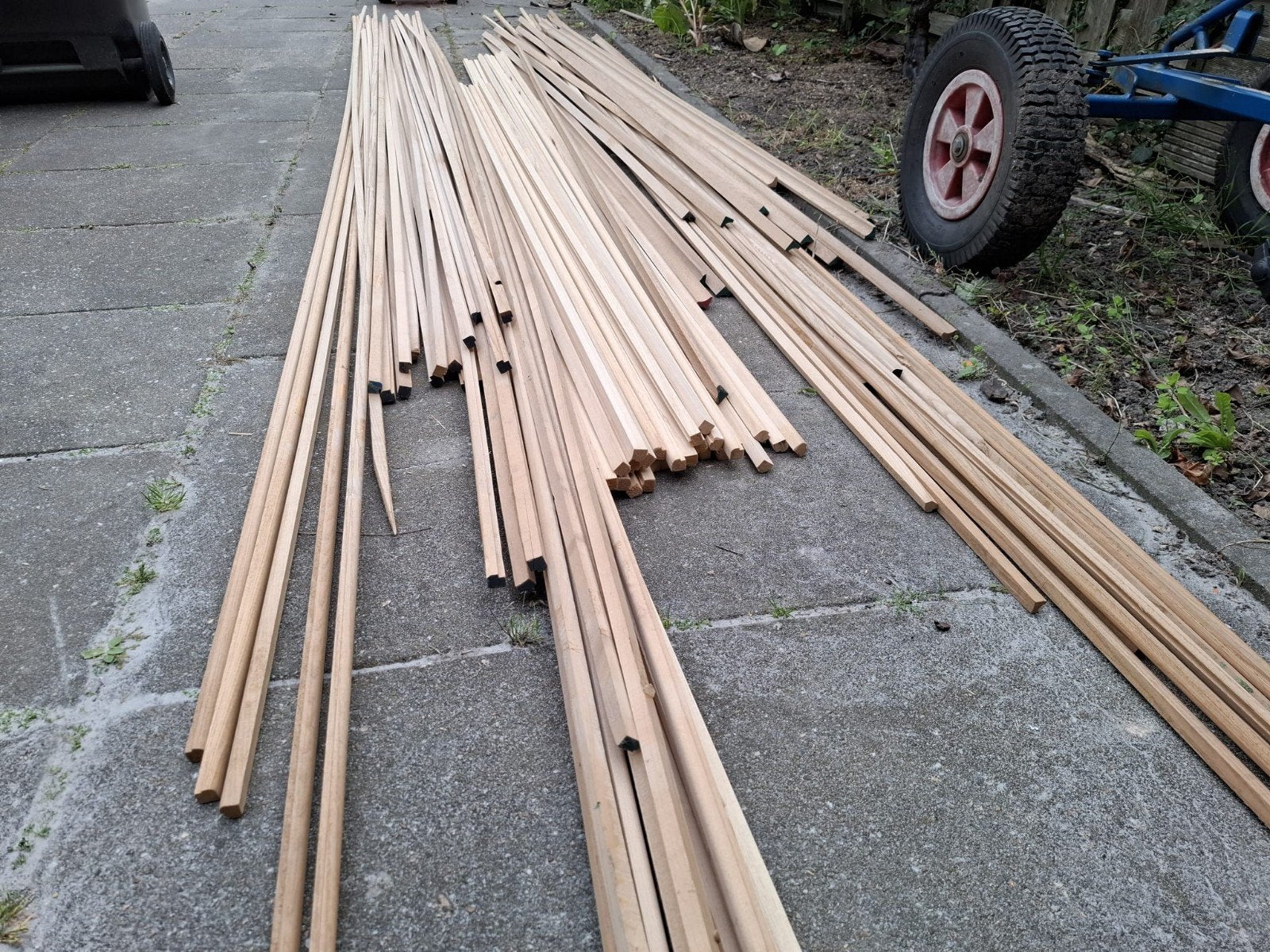 Hardhouten glaslatten/aftimmerlatten (Meranti/Eiken), Doe-het-zelf en Verbouw, Minder dan 25 mm, Overige typen, Nieuw, Ophalen of Verzenden