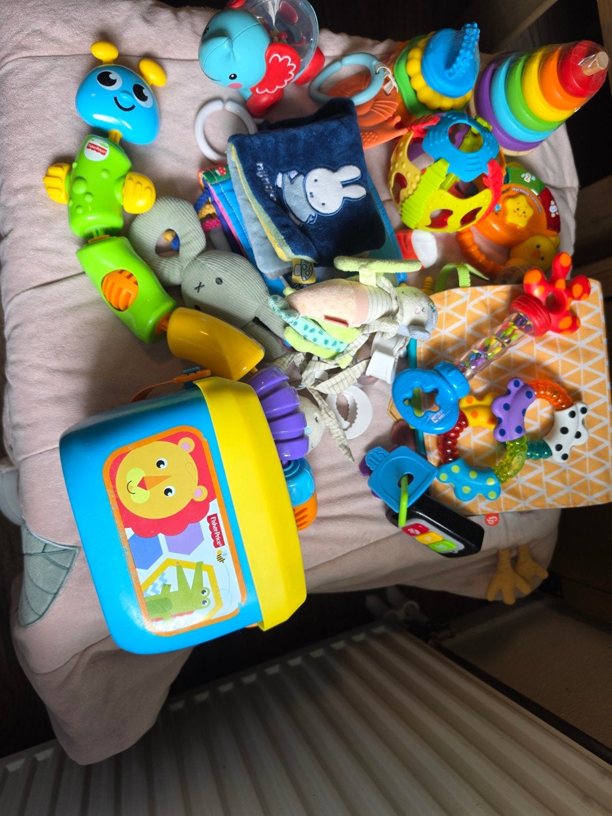 Grote set babyspeelgoed: rammelaars, stapeltorens, etc., Ophalen of Verzenden, Gebruikt, Overige typen