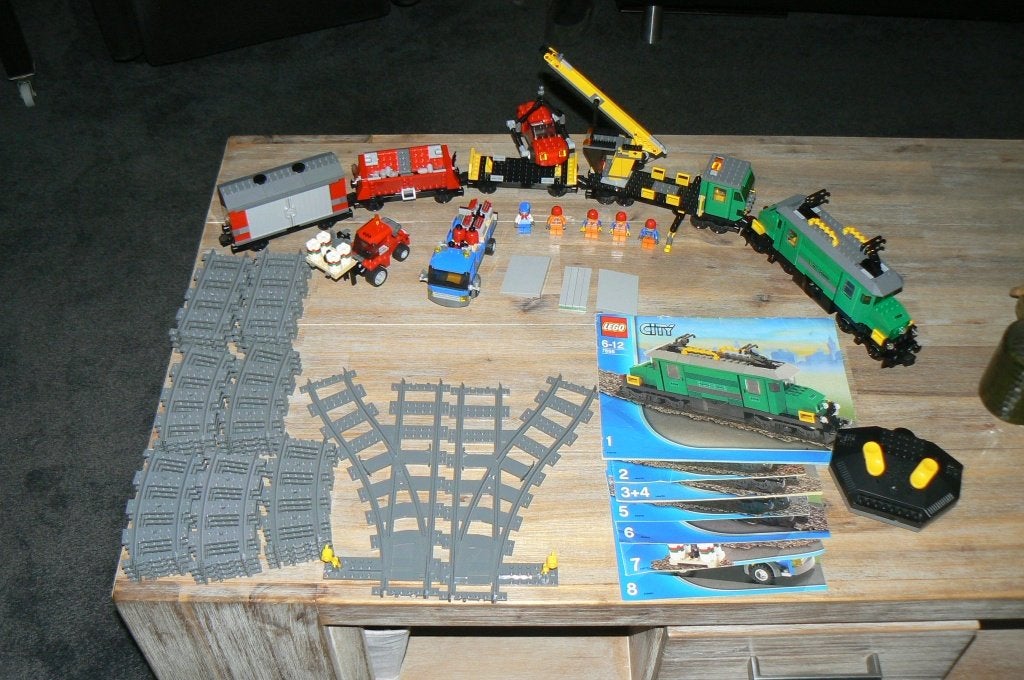 Te koop: Lego City Goederentrein 7898 met boekjes, Lego, Compleet, Ophalen of Verzenden, City