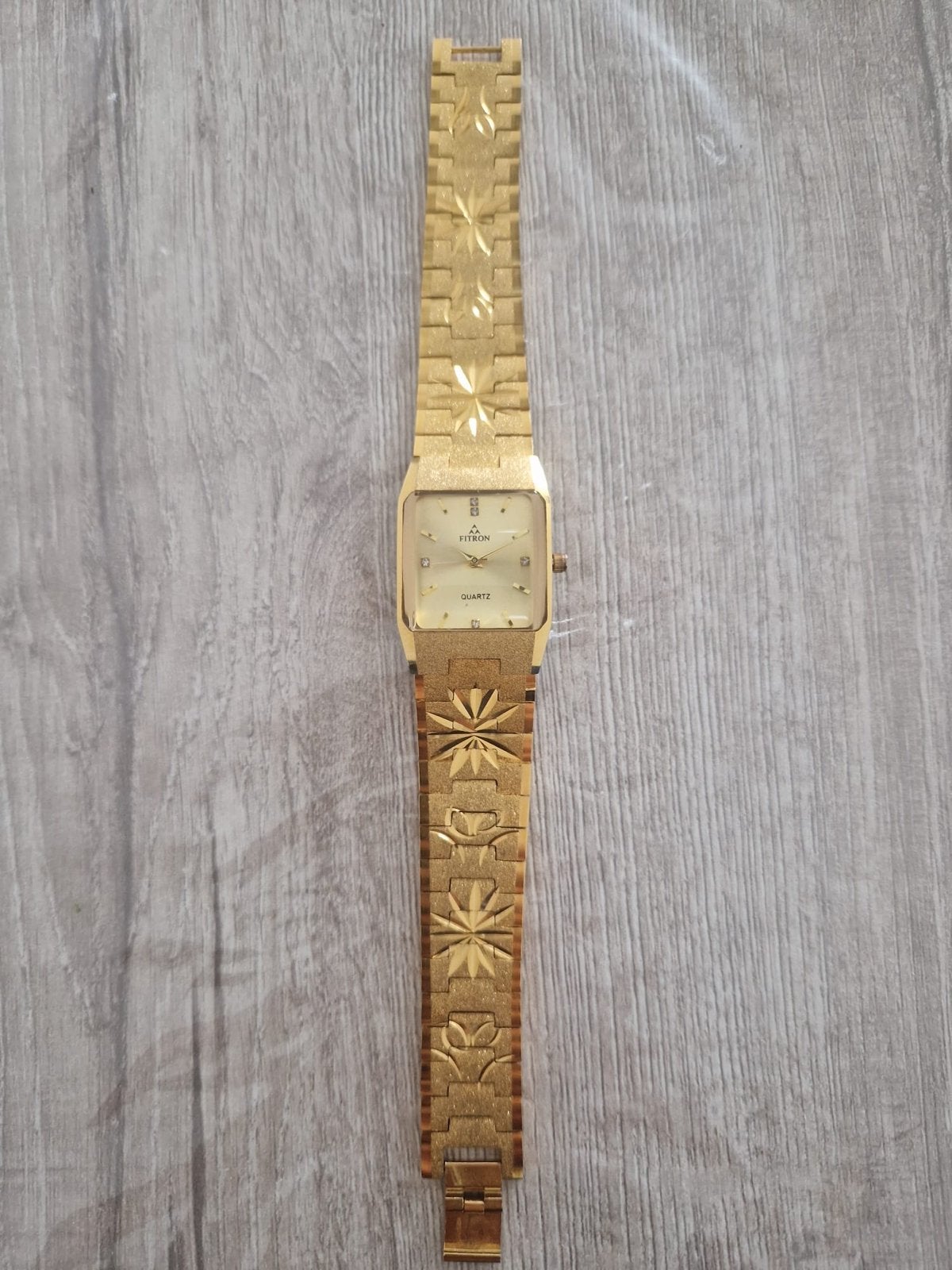 Gouden Fitron Quartz Horloge, Overige merken, Staal, Staal, Polshorloge