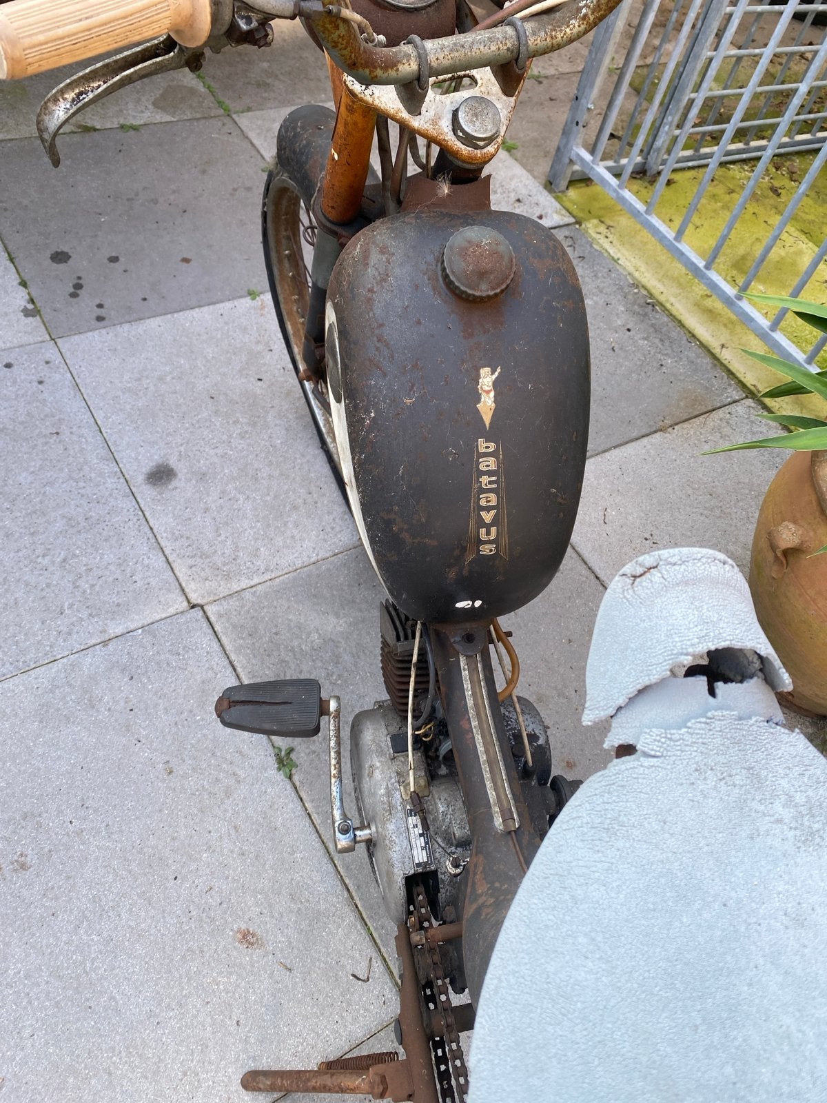 Oude Batavus Mat'o-mat bromfiets - Opknapper, Ophalen of Verzenden, Maximaal 45 km/u, Batavus