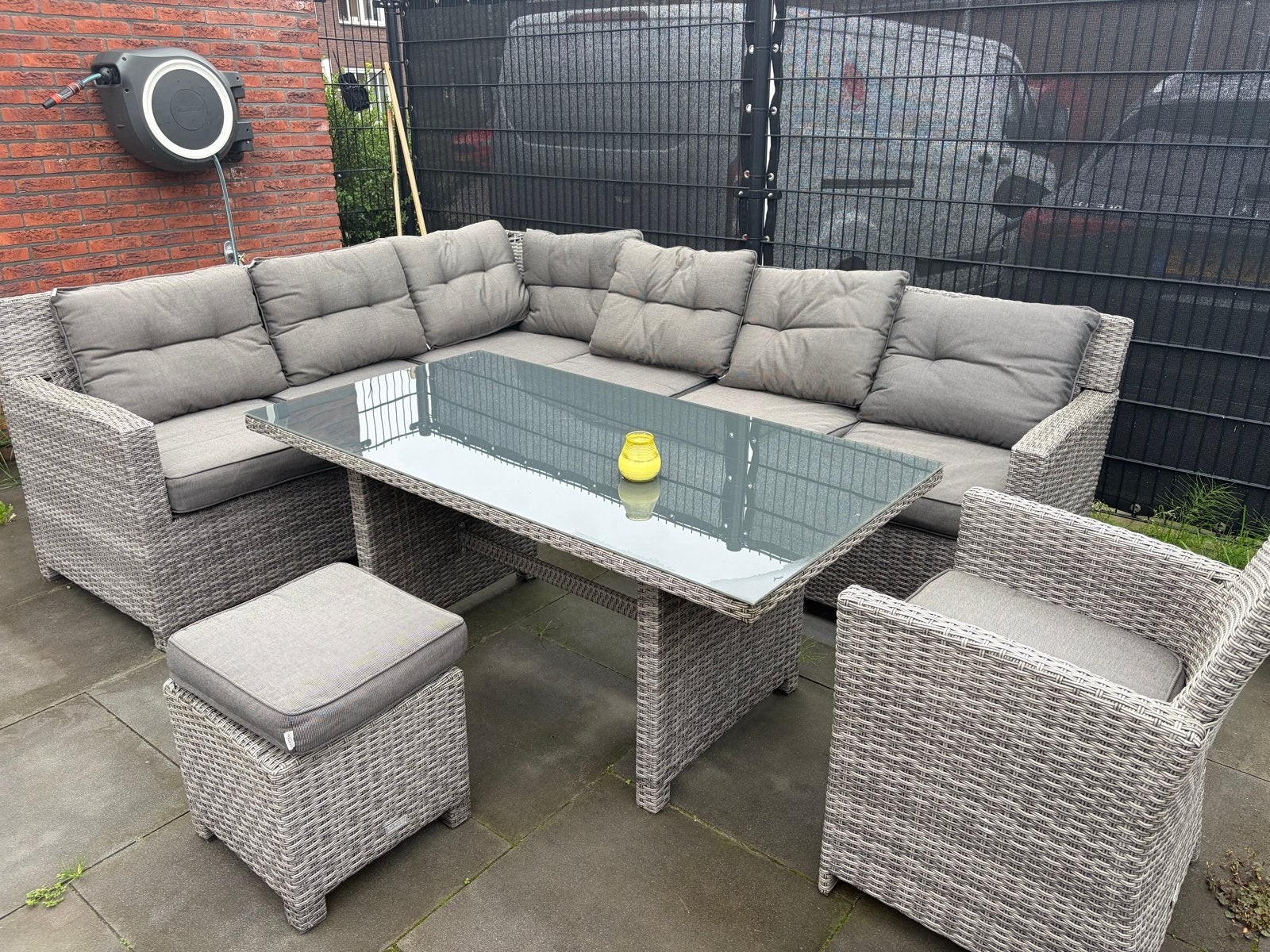 Garden Impressions Lounge Diningset Jaru - Links, Tuin en Terras, Ophalen, Gebruikt, Bank, 8 zitplaatsen