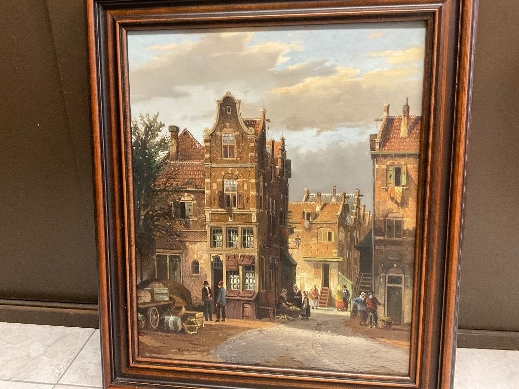 Schilderij van Willem Heijkoop, Ingelijst, Doek, Ophalen of Verzenden, Olieverf