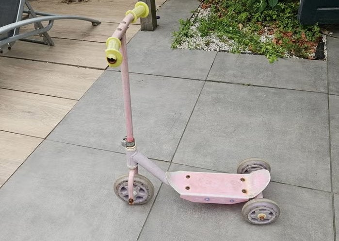 Roze 3-wieler step voor kinderen, gebruikt, Ophalen, Gebruikt, Gewone step, Onbekend