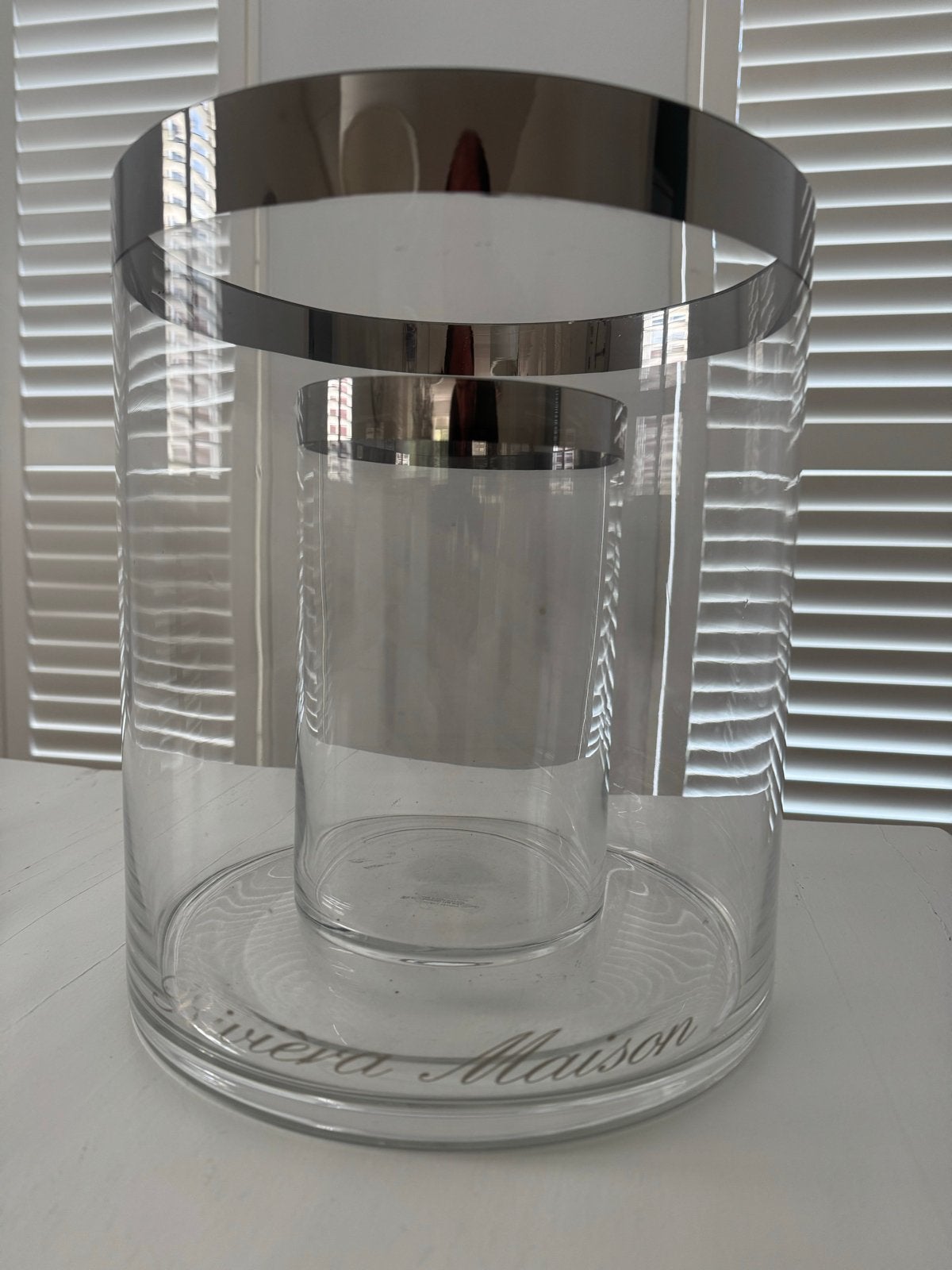 Rivièra Maison Double Hurricane Windlichten Set. Nieuwstaat., Ophalen, Windlicht, Rivièra Maison, Glas