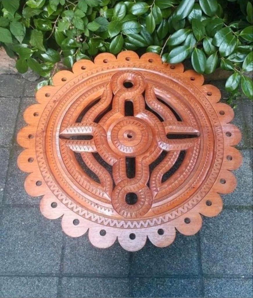Salontafel Handmade Vintage Driepoot, 100 tot 150 cm, Rond, Minder dan 50 cm, 50 tot 100 cm