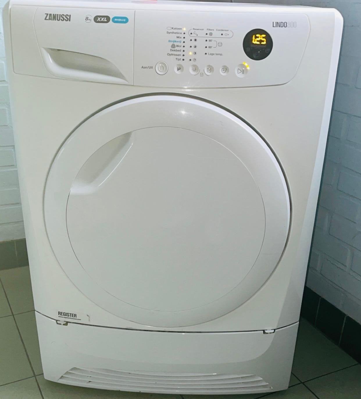 Mooie,Zanussi Condensdroger 8KG XXL in top staat!, Ophalen, 8 tot 10 kg, Zo goed als nieuw, Voorlader