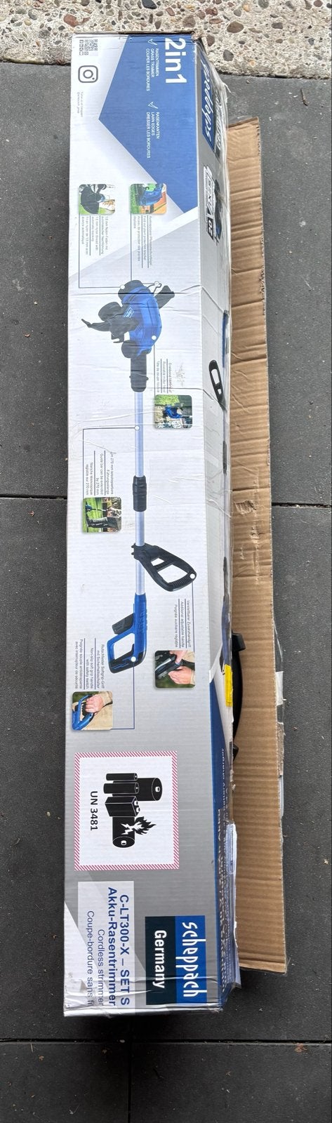 Scheppach C-LT300-X Accu Grastrimmer - Zo goed als nieuw, Ophalen of Verzenden, Zo goed als nieuw, Accu