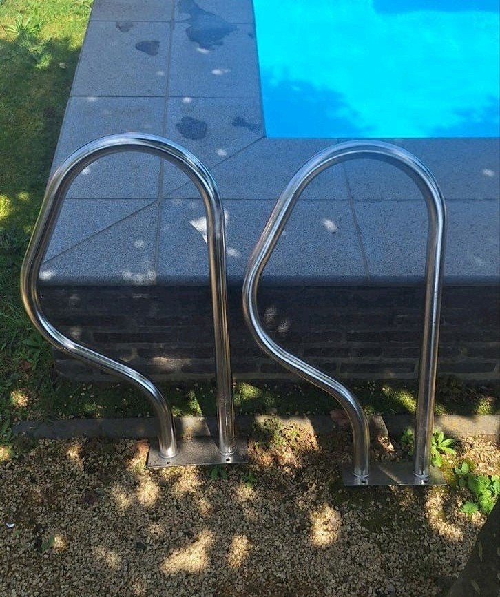 RVS Zwembadtrap Handgrepen (AISI 316), Ophalen of Verzenden, Zo goed als nieuw, Ladder
