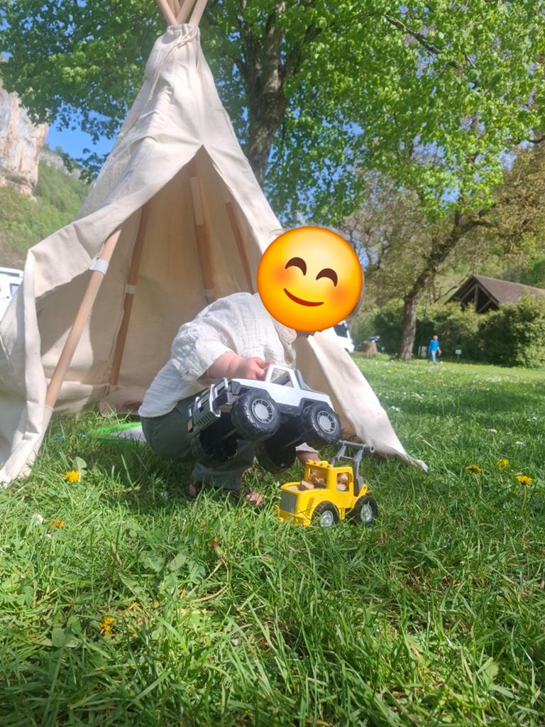 Speeltent tipi, Ophalen, Gebruikt