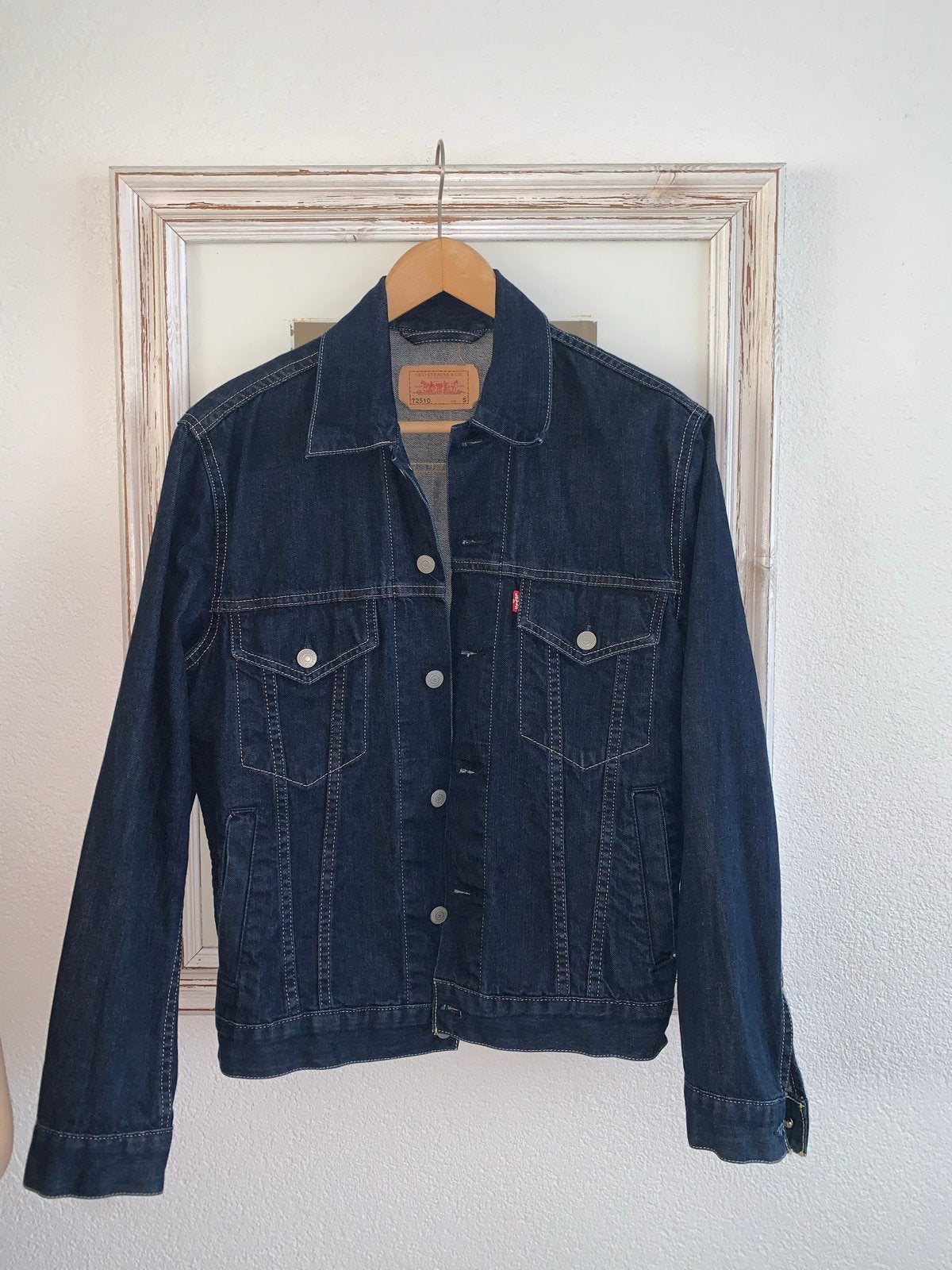 Levi's spijkerjack maat S nieuw staat, Ophalen of Verzenden, Zo goed als nieuw, Maat 46 (S) of kleiner, Blauw