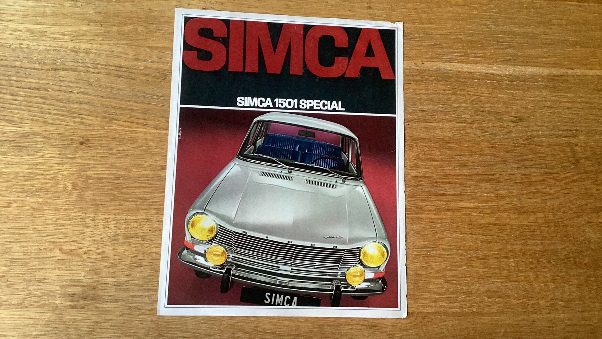 Simca 1501 Special leaflet 1968, Ophalen of Verzenden, Gelezen, Overige merken